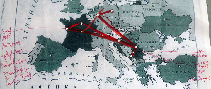 Tanja Ostojić, Lexicon of Tanjas Ostojić, 2012-17, Individual Migration Maps, 2013, Foto: Tanja Ostojić, Courtesy und ©: Tanja Ostojić