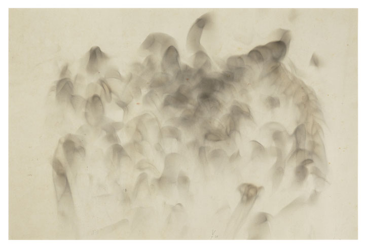 Wolfgang Paalen, Fumage, 1938, candle smoke on paper, private collection Berlin