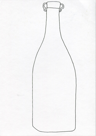 Marko Pogačnik/OHO, Aus der Serie der Flaschen, Zeichnung, 1967