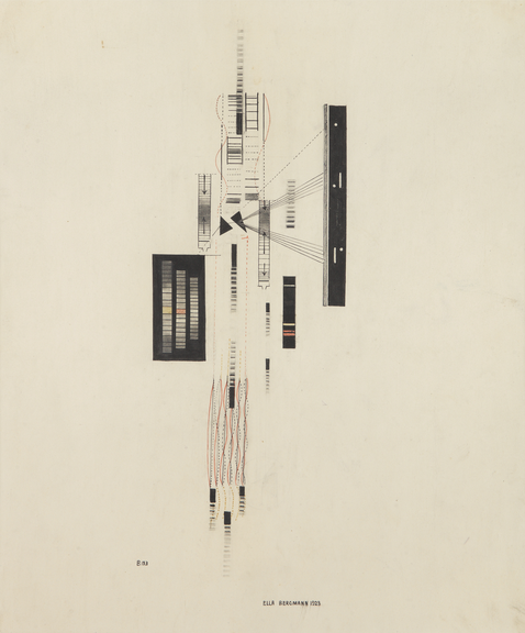 Ella Bergmann-Michel <i>Ohne Titel (black light) (B173)</i>, 1923 Aquarell, Gouache, Tusche, Bleistift Foto: Courtesy Galerie Meyer Kainer, Wien