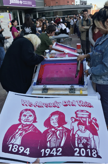 „We Already Did This“, Posterdruck, Fort Sill Protest, Little Tokyo, Los Angeles, 27. Juni 2019, Foto: Jennifer Noji