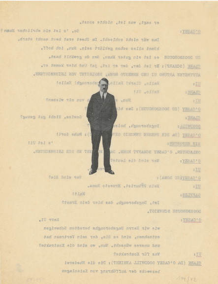 Bertolt Brecht, ausdem Manuskript <i>Der aufhaltsame Aufstieg des Arturo Ui</i>, 1941, Courtesy: Bertolt Brecht Archive, Akademie der Künste, Berlin (BBA0174/042)