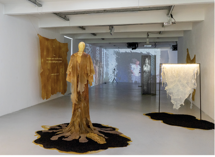 Sylvia Eckermann/Gerald Nestler, <i>Planetary Skins</i>, Installationsansicht, Galerie Elisabeth & Klaus Thoman, Innsbruck, 2023, Foto: Gerald Nestler