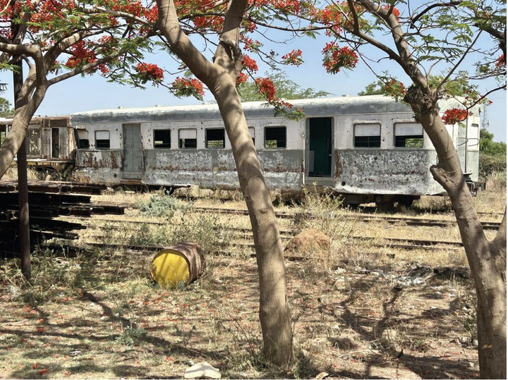 Die alte Zugverbindung der französisch-äthiopischen Eisenbahn in Dire Dawa, 2025, Foto: Klaus Schafler