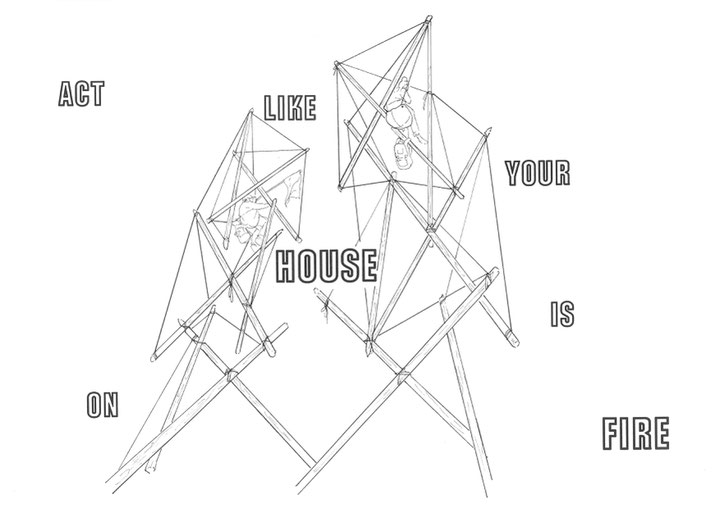 Oliver Ressler, <i>Contours of the Coming World</i>, Digitaldrucke auf Silberfolie, 2024 (Zeichnungen: Claudia Schioppa). Ausstellungsansicht, <i>Living Investment Risk</i>, BITDB Space, Peking, 2024
