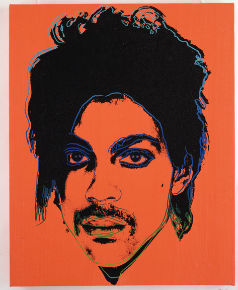 Andy Warhol, <i>Prince</i>, ca. 1984 Synthetische Polymer- und Siebdruckfarbe auf Leinwand, 50,8 x 40,6 cm