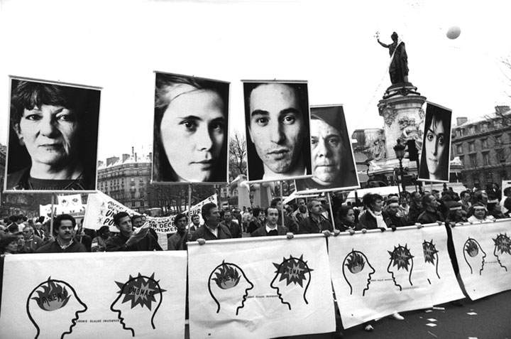 Ne Pas Plier, protest with the unemployment organization l'Apeis, Paris, 1994