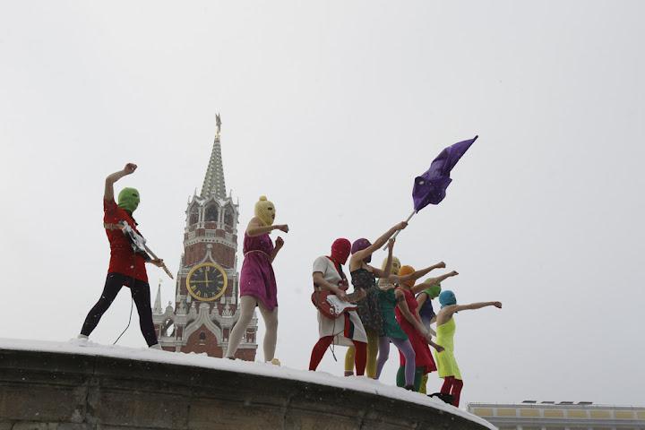 Pussy Riot performance in Red Square, January 20, 2012, photo: pussy-riot.livejournal.com